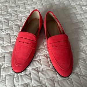 Loft suede penny loafers